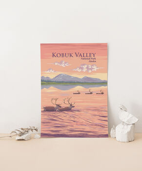 Kobuk Valley National Park USA Travel Poster Art Print, 3 of 8