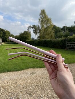 Birthday Gift Personalised Metal Drinking Straw, 7 of 12