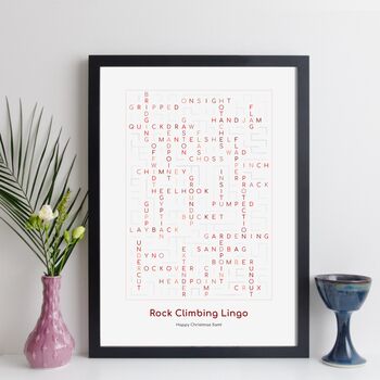 Personalised Rock Climbing Print Gift For Climbers, 8 of 9
