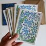 Forget Me Not Floral Notecards Set Of Eight, thumbnail 3 of 7