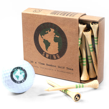Classic 70mm Bamboo Golf Tees 30pcs Gift, 4 of 8