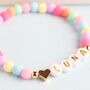 Personalised Colourful Heart Charm Bracelet, thumbnail 2 of 5