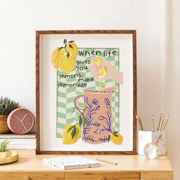 When Life Gives You Lemon Make Lemonade Wall Art Print | Digital Download, 2 of 4