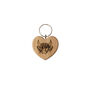 'Home Is Where The Herd Is' Oak Heart Keyring, thumbnail 4 of 4