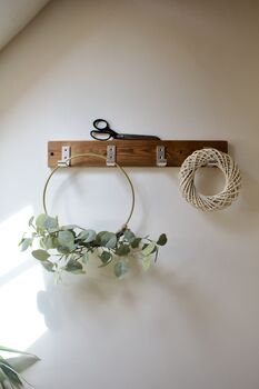 Flip Up, Flip Down Wall Mounted Reclaimed Wooden Hook, 4 of 11