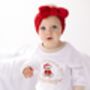 My First Christmas Embroidered Personalised Bear Checked Pyjamas, thumbnail 3 of 5