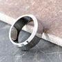 Men's Plain Stainless Steel Ring With Curved Edges, thumbnail 2 of 12