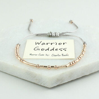 'Warrior Goddess' Morse Code Bracelet, 8 of 12