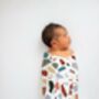 Muslin Swaddle Baby Blanket Terrazzo Newborn Gift Large, thumbnail 8 of 10
