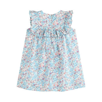Edith Blue Floral Dress, 3 of 9