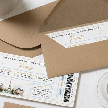 Personalised Paris Birthday Gift Voucher For Mum, 3 of 4
