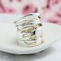Large Sterling Silver And Gold Statement Ring, thumbnail 1 of 7