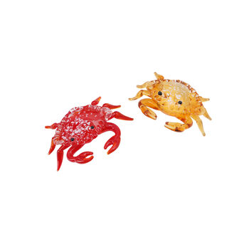 Set Of Two Hand Crafted Glass Crab Ornaments, 2 of 3