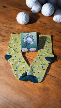 Golf Style Socks With Gift Box And Tag. Golfing Gifts, 8 of 11