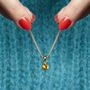 Gold Plated November Topaz Birthstone Necklace, thumbnail 1 of 6