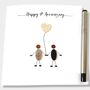 4th Anniversary Card Linen Wedding Anniversary, thumbnail 3 of 6