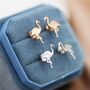 Sterling Silver Flamingo Stud Earrings, thumbnail 2 of 12