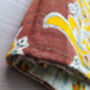 Set Of Two Colourful Sari Placemats, Kantha Stitch, thumbnail 4 of 7