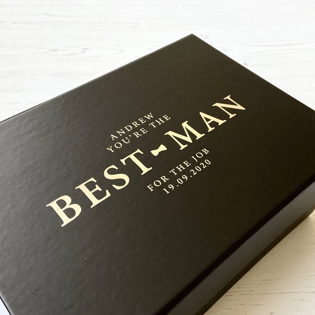 Best Man Groomsman Usher Personalised Gift Box By Design