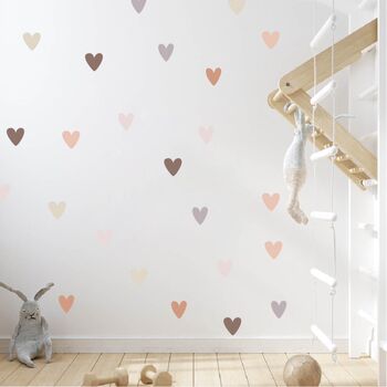 Cute Pink Hearts, Removable Wall Vinyls, 2 of 8