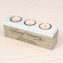 Personalised In Loving Memory Triple Tea Light Box Teal, thumbnail 2 of 7