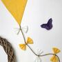 Bright Yellow Sunshine Kite Wall Decoration, Nursery Hanging, Yellow And White, thumbnail 6 of 12