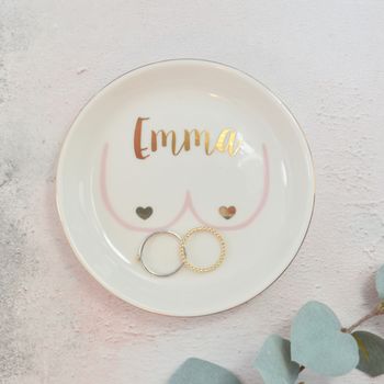 Personalised Boobies Jewellery And Trinket Dish, 3 of 5