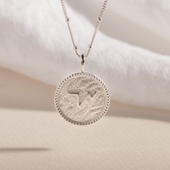Thrive Recycled Silver Shorthand Coin Necklace, 3 of 7