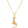 Gold Plated L Initial Necklace With Mother Of Pearl, thumbnail 2 of 6