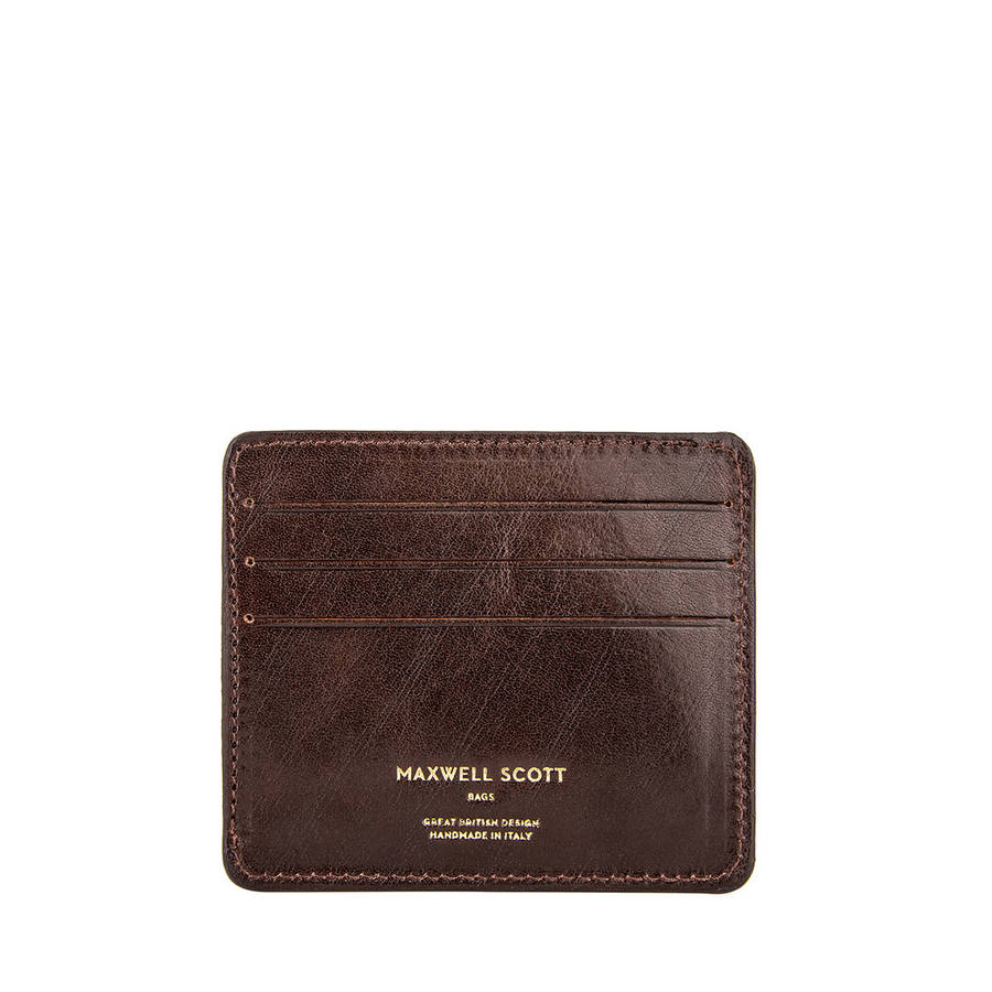 Personalised Italian Leather Card Holder. 'The Marco' By Maxwell Scott ...