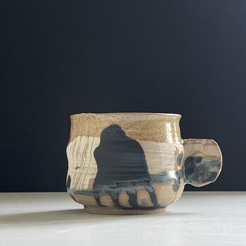 Ceramic Splatter Coffee Cups: Espresso Lovers' Gift In Hand Painted Splash Designs, 4 of 7