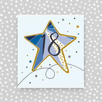 18th Birthday Card Star Design, 2 of 2