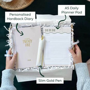 Personalised 2025 Diary, Planner And Pen Stationery Gift, 2 of 10