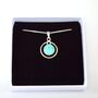 Sterling Silver Turquoise Round Necklace, thumbnail 1 of 4