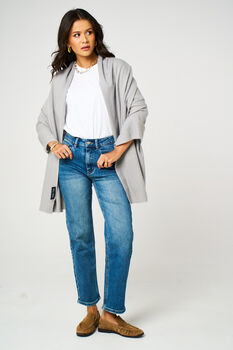 Grey 100% Cashmere Travel Wrap Shawl Gift Boxed, 7 of 9