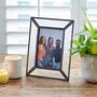6x4' Recycled Glass And Antique Brass Metal Photo Frame, thumbnail 2 of 7