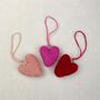 Fair Trade Mini Felt Heart Hanging Decoration, thumbnail 1 of 12