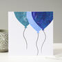 Blue Balloons Birthday Card, thumbnail 1 of 10