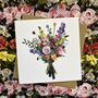 Mother's Day Delphinium Bloom Greetings Card, thumbnail 3 of 4