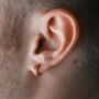 925 Silver Cuban Huggie Earring For Men, thumbnail 4 of 10