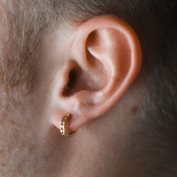 925 Silver Cuban Huggie Earring For Men, 4 of 10