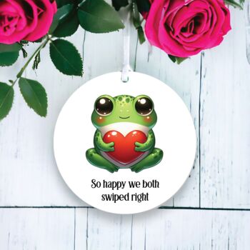 Personalised Frog Valentine's Hanging Gift, 2 of 2