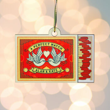 Personalised Matchbox Christmas Tree Decoration, 6 of 7