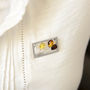 Sterling Silver Amber Art Deco Brooch, thumbnail 3 of 4