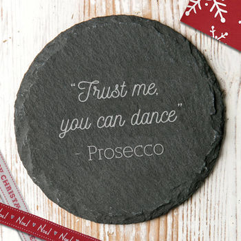 Trust Me You Can Dance Slate Coaster, 3 of 4