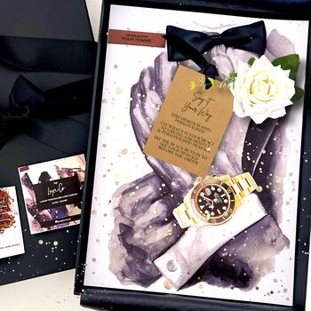 Dapper Gent Luxury Scented Birthday Watch Card For Him, 4 of 11