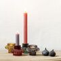 Colourful Ridged Glass Candle Holders, thumbnail 1 of 1