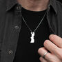 Personalised Family Silhouette Silver Necklace, thumbnail 2 of 5