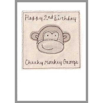 Personalised Monkey 1st Or Any Birthday Card For Boy, 10 of 12
