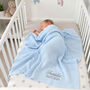 Personalised Blue Cellular Blanket And Comforter Hamper, thumbnail 2 of 12